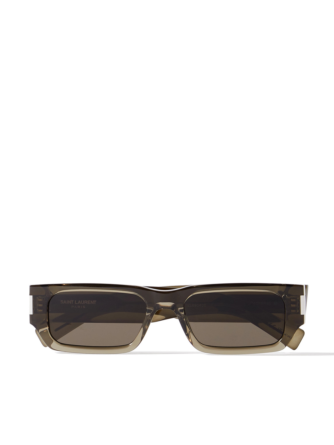 SAINT LAURENT - New Wave Rectangular-Frame Acetate Sunglasses - Men - Brown von SAINT LAURENT