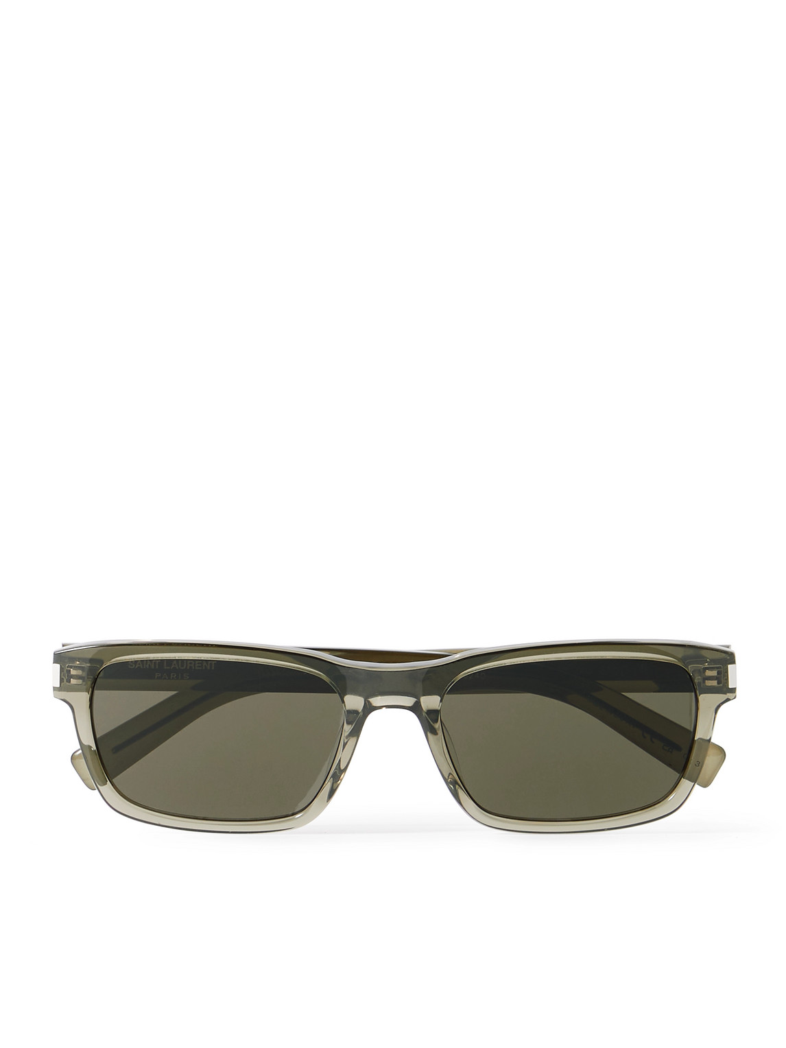 SAINT LAURENT - New Wave Rectangular-Frame Acetate Sunglasses - Men - Green von SAINT LAURENT