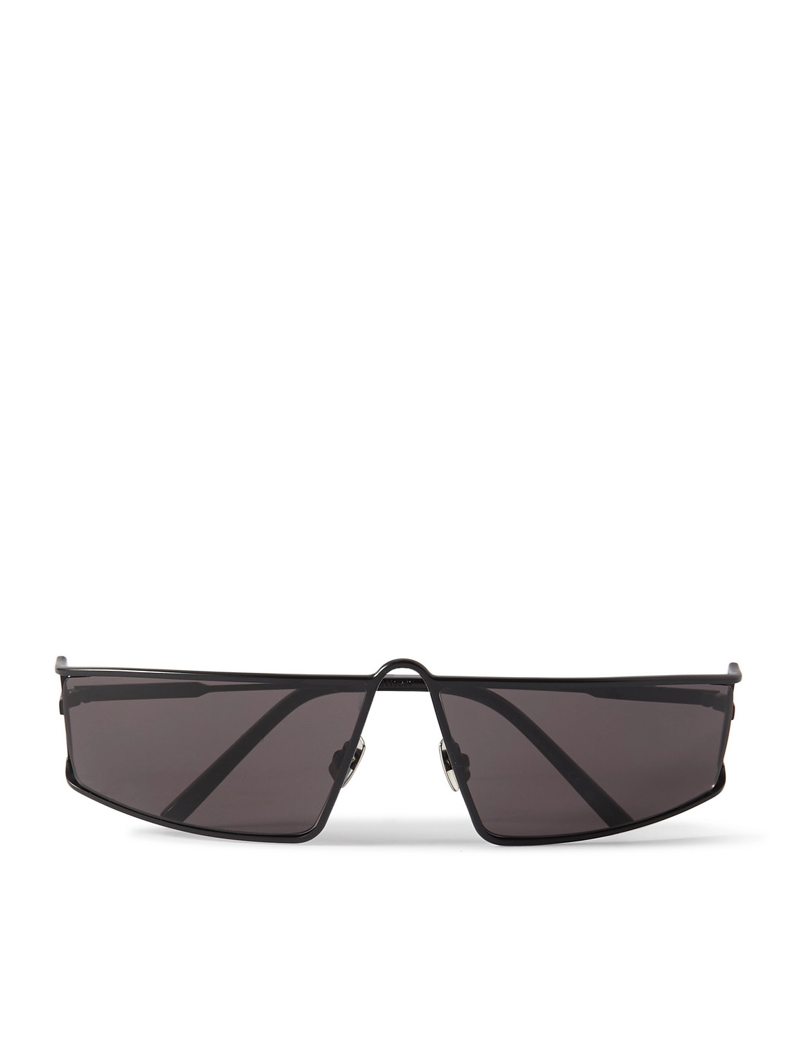SAINT LAURENT - New Wave Rectangular-Frame Metal Sunglasses - Men - Black von SAINT LAURENT