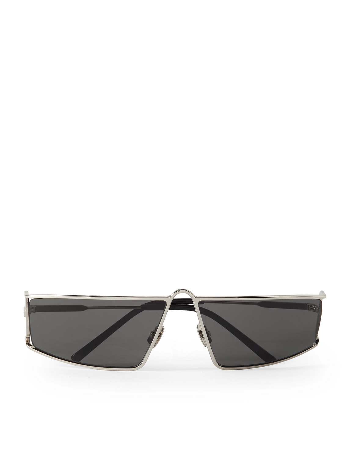 SAINT LAURENT - New Wave Rectangular-Frame Silver-Tone Sunglasses - Men - Silver von SAINT LAURENT