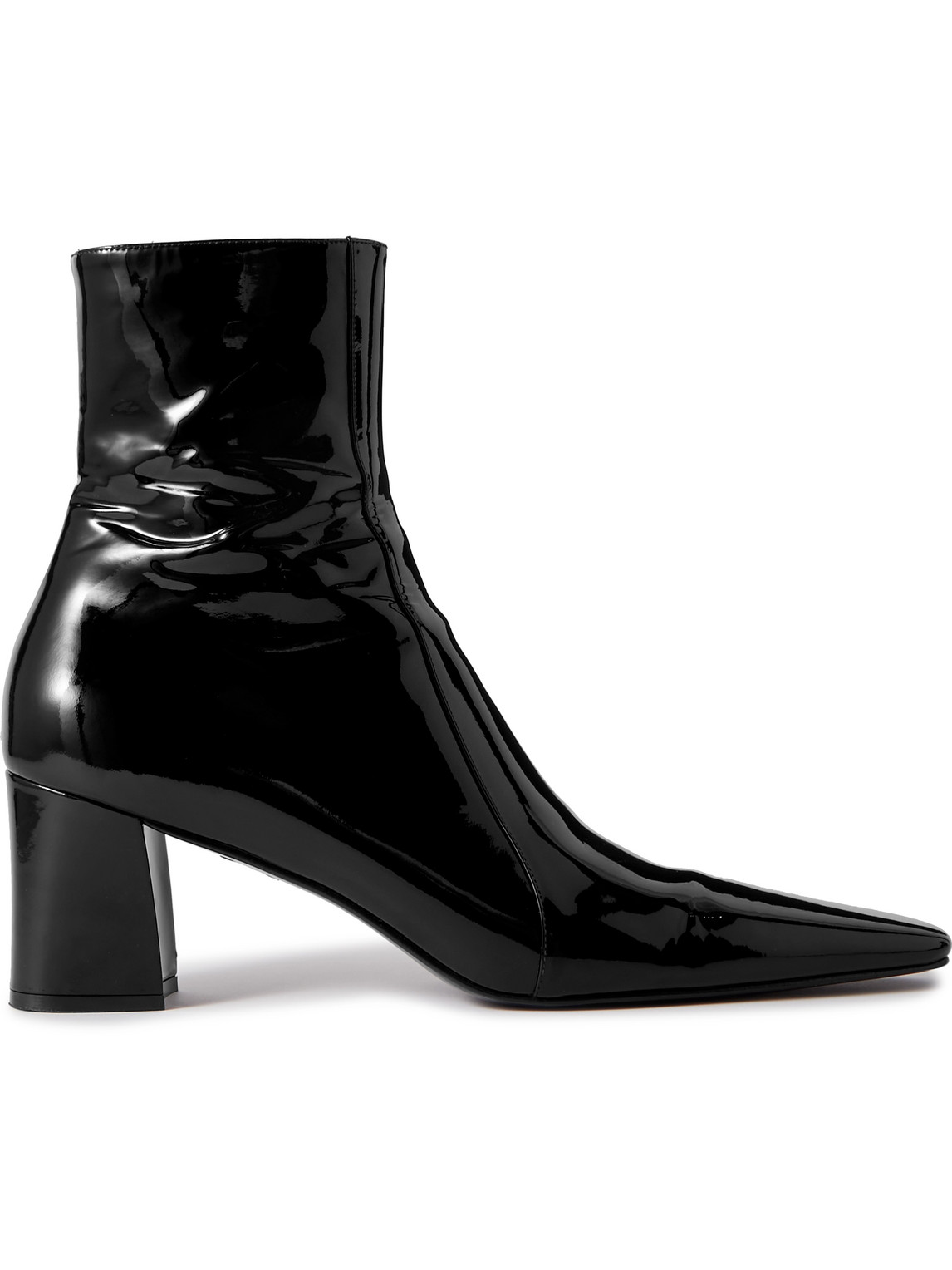 SAINT LAURENT - Patent-Leather Ankle Boots - Men - Black - EU 43 von SAINT LAURENT