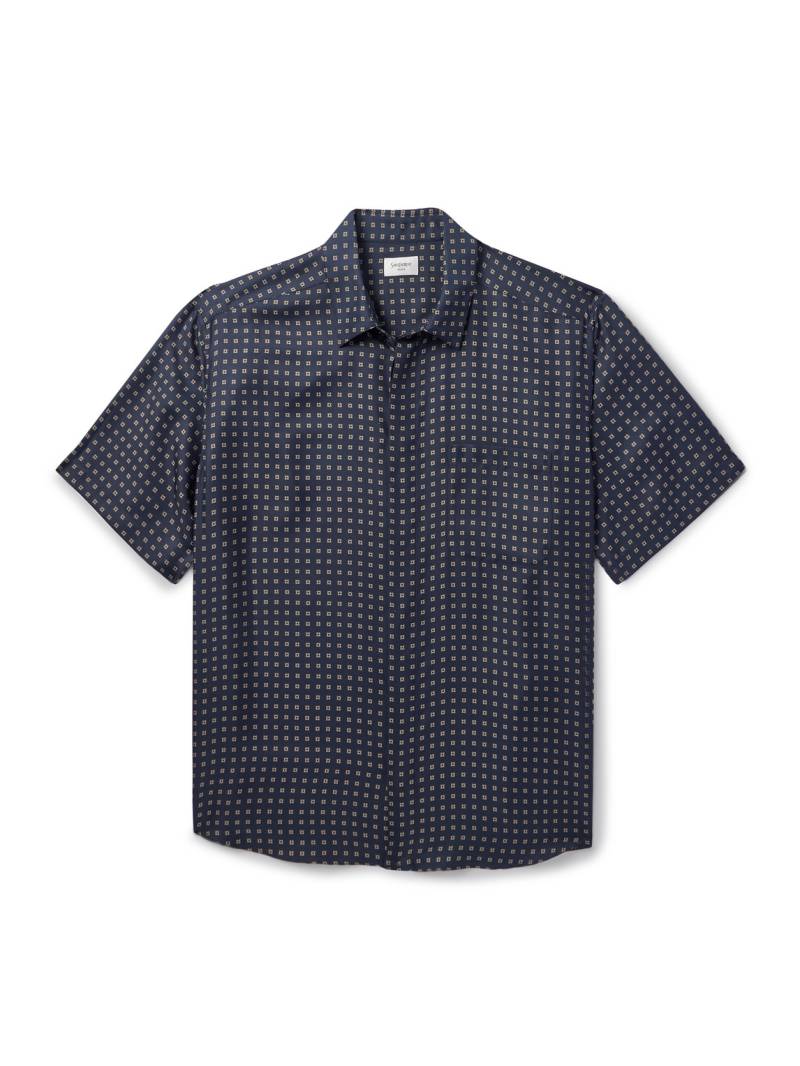 SAINT LAURENT - Printed Silk-Voile Shirt - Men - Brown - 40 von SAINT LAURENT