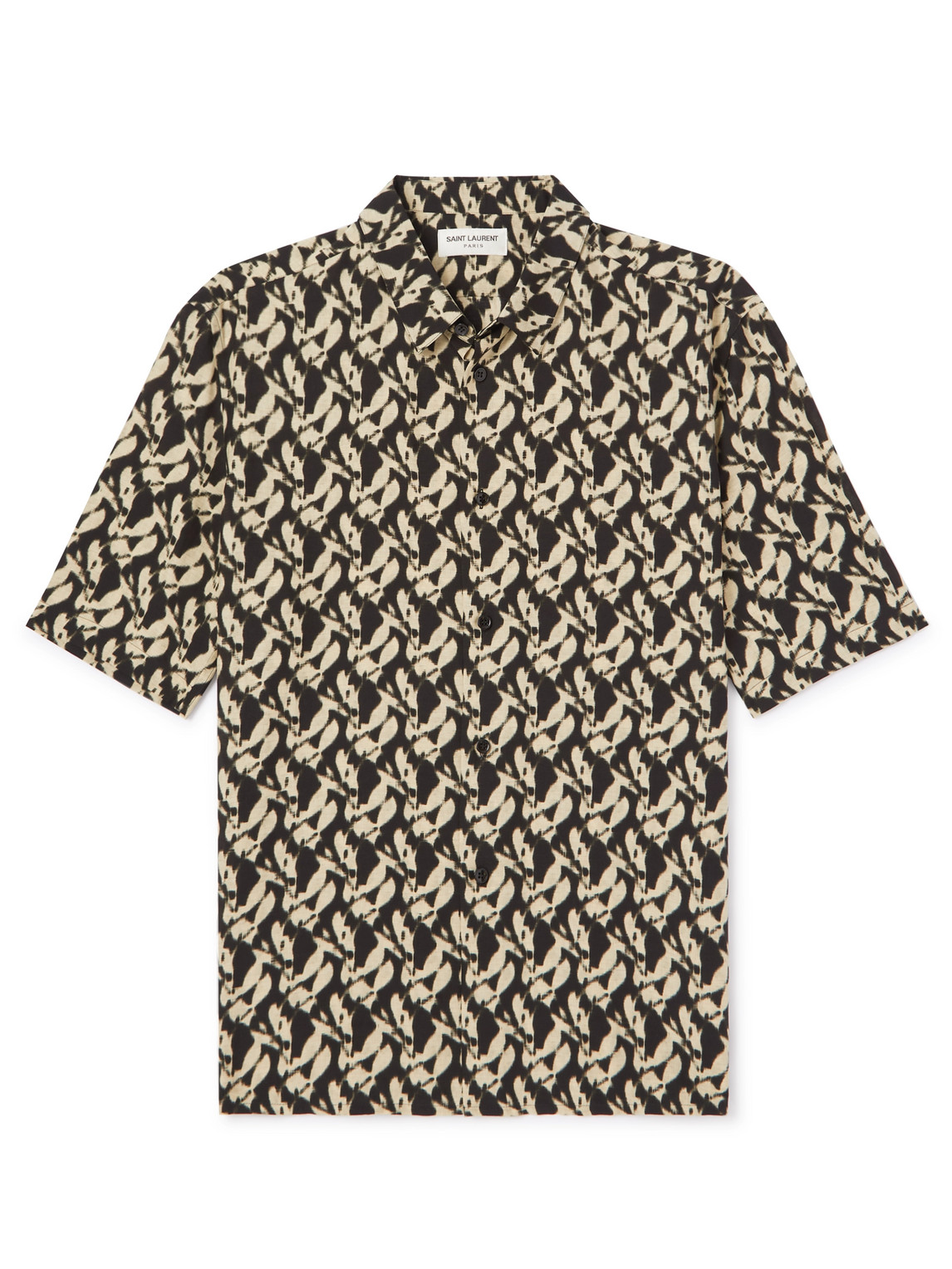 SAINT LAURENT - Printed Voile Shirt - Men - Black - 41 von SAINT LAURENT