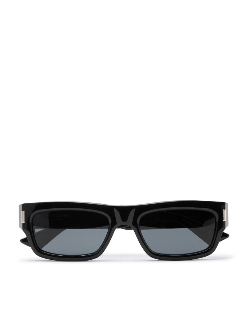 SAINT LAURENT - Rectangular-Frame Acetate Sunglasses - Men - Black von SAINT LAURENT