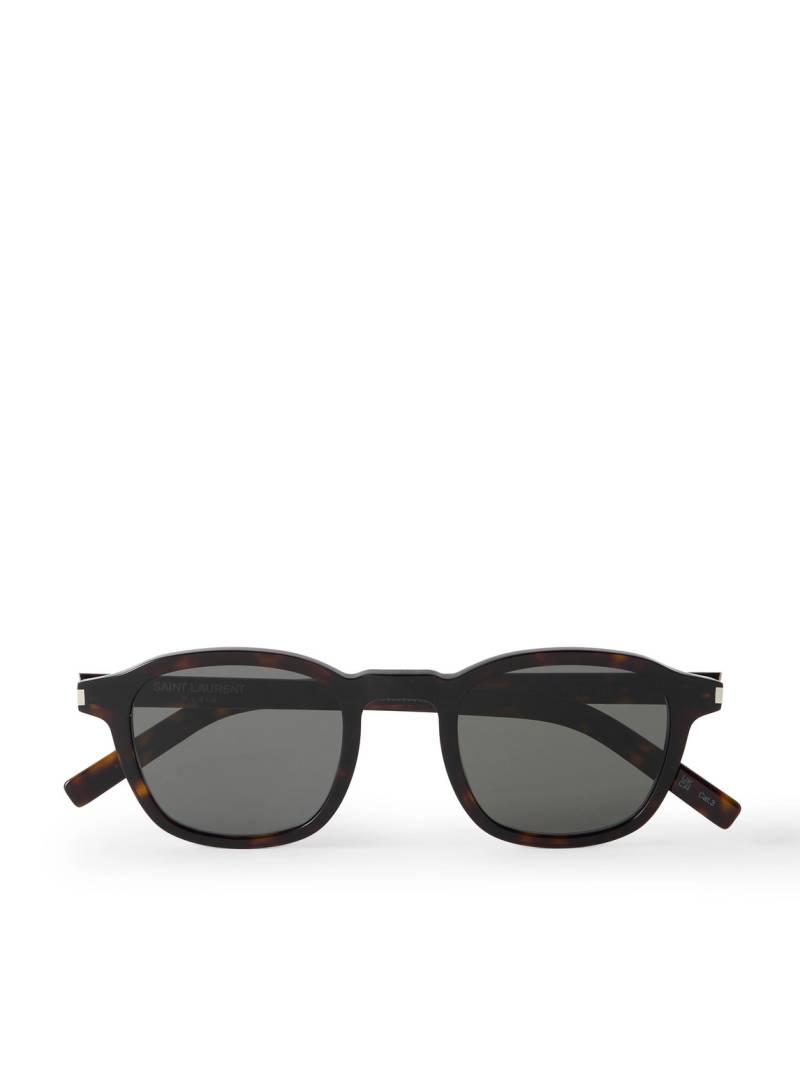 SAINT LAURENT - Round-Frame Tortoiseshell Acetate Sunglasses - Men - Tortoiseshell von SAINT LAURENT