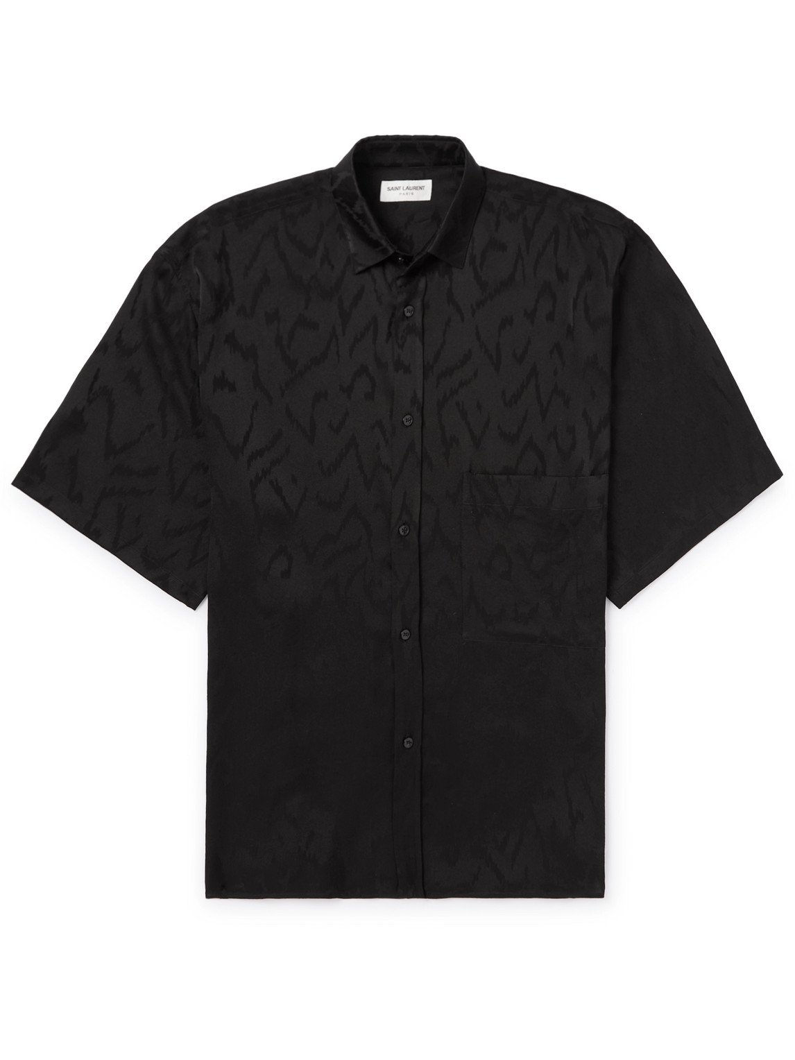 SAINT LAURENT - Silk-Jacquard Shirt - Men - Black - 36 von SAINT LAURENT