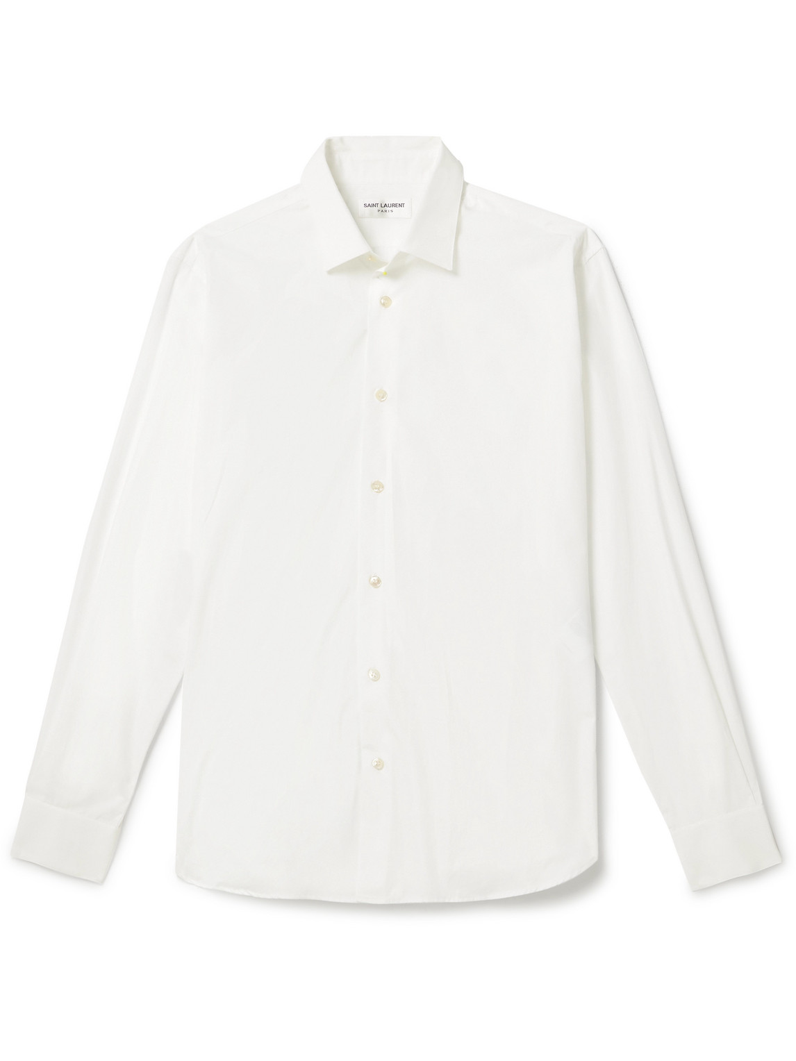SAINT LAURENT - Slim-Fit Cotton-Poplin Shirt - Men - White - 44 von SAINT LAURENT