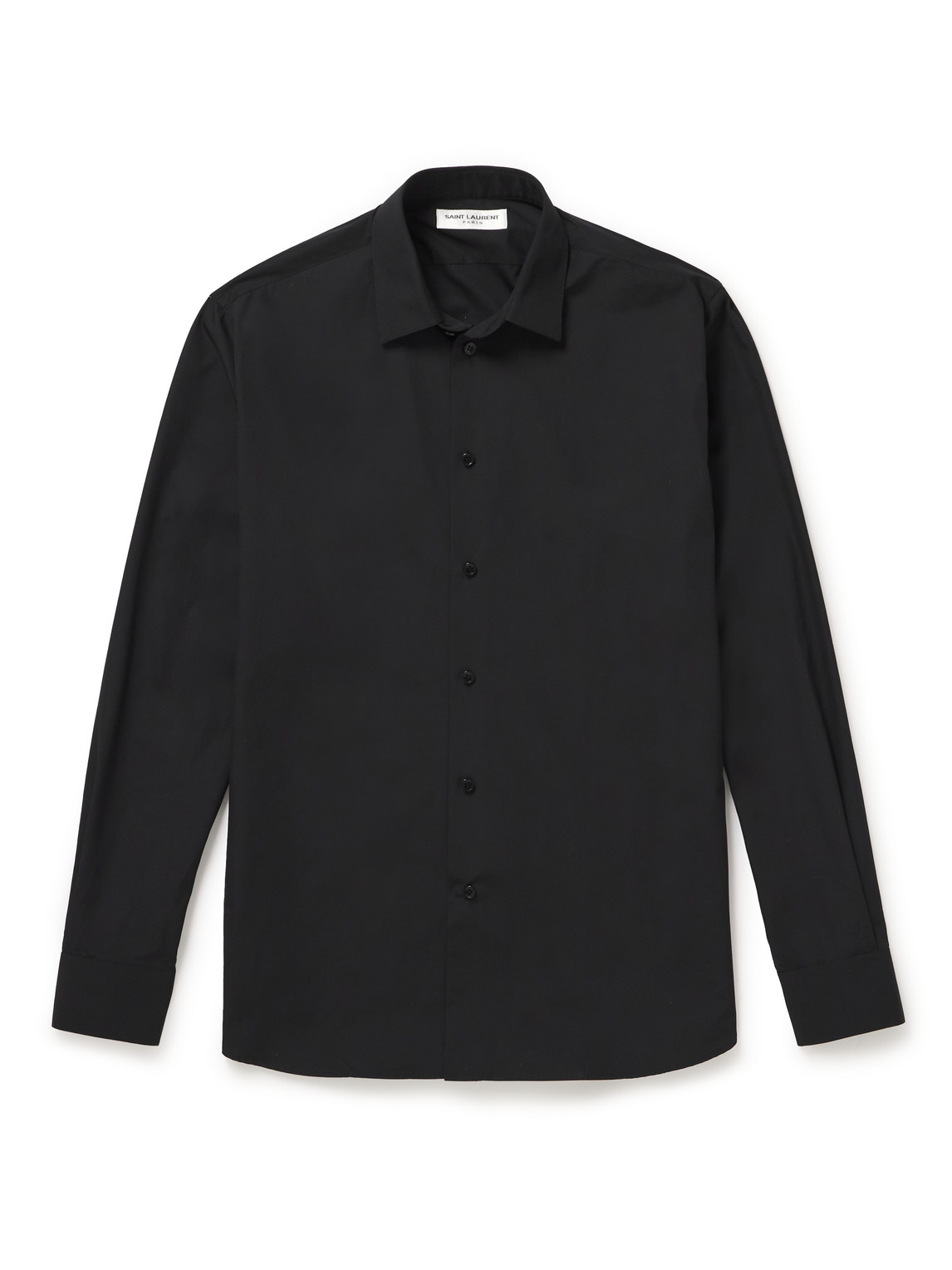 SAINT LAURENT - Slim-Fit Cotton Shirt - Men - Black - 39 von SAINT LAURENT