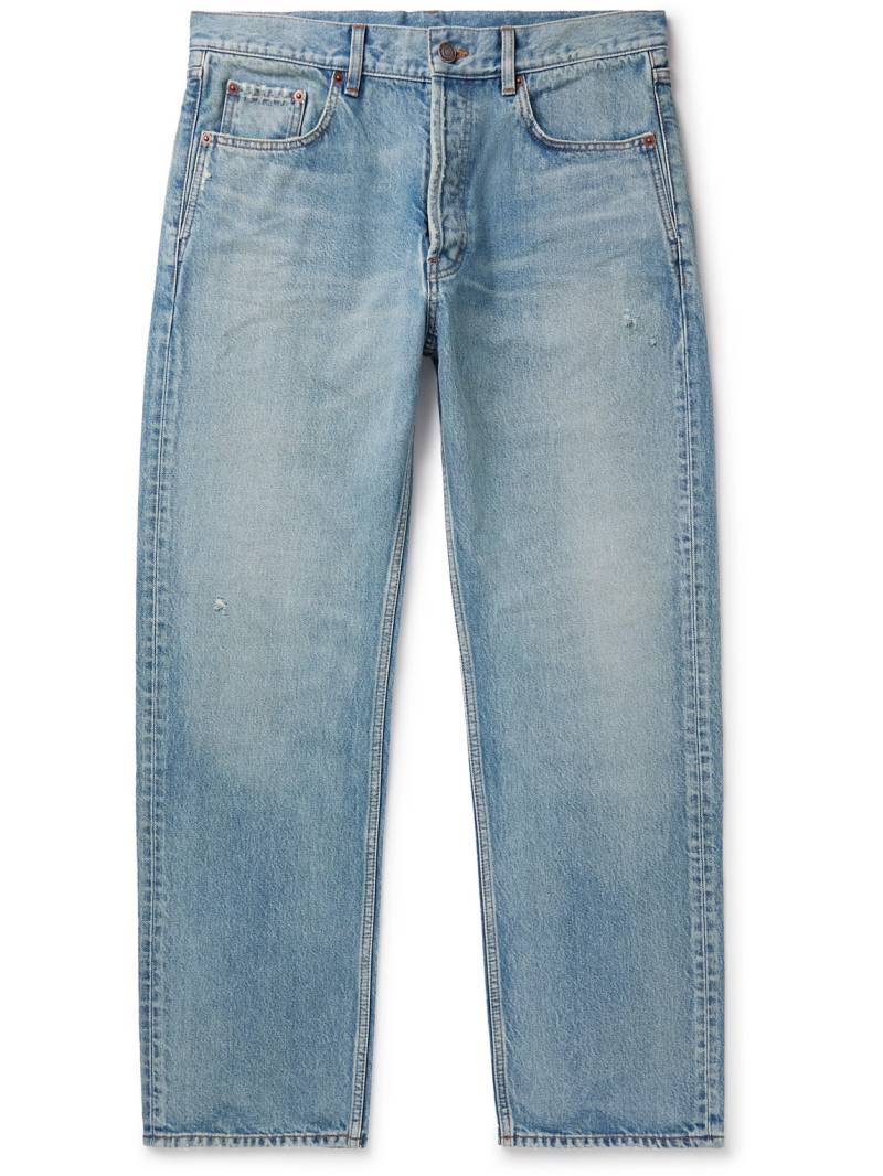 SAINT LAURENT - Straight-Leg Distressed Jeans - Men - Blue - UK/US 34 von SAINT LAURENT