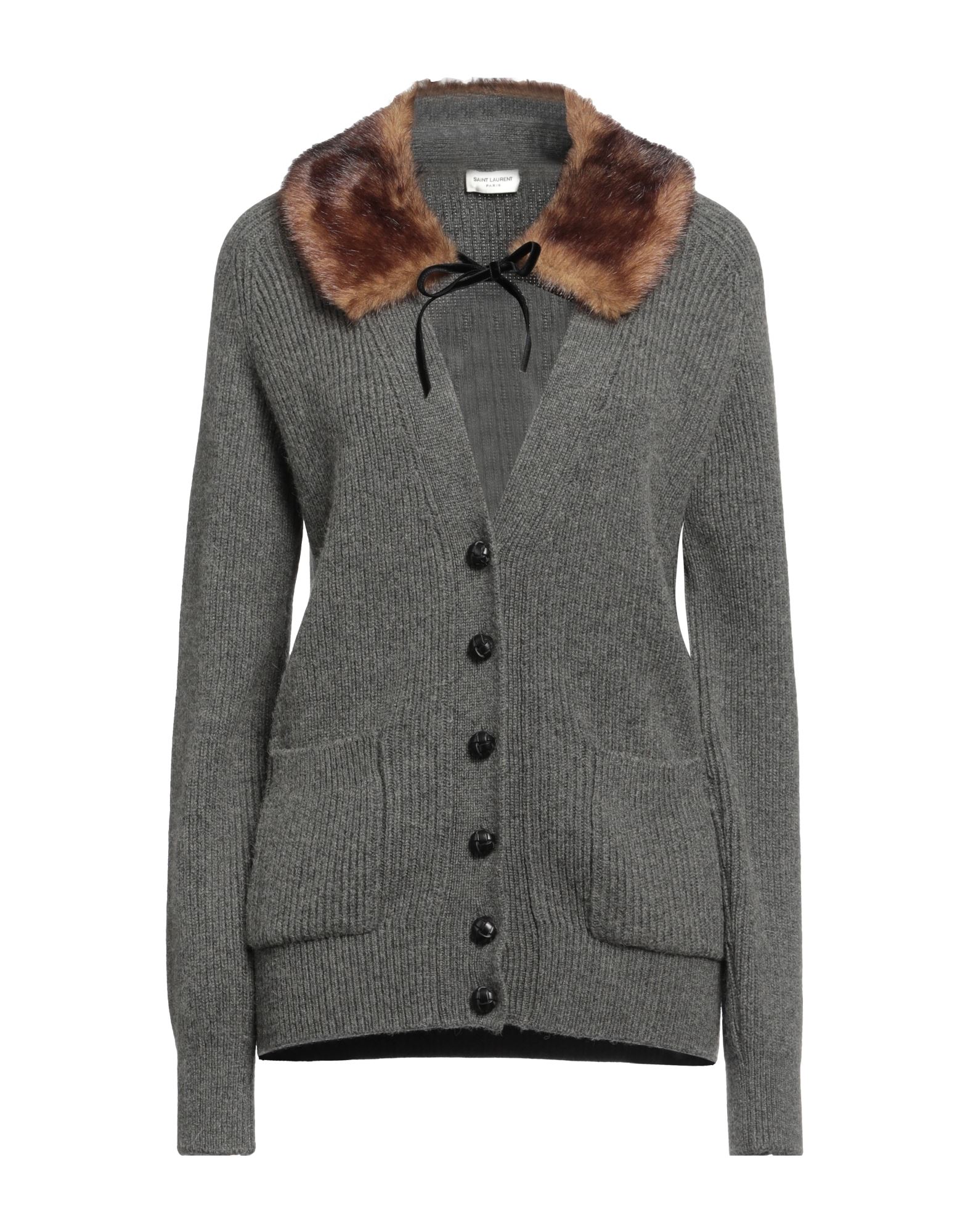 SAINT LAURENT Strickjacke Damen Grau von SAINT LAURENT