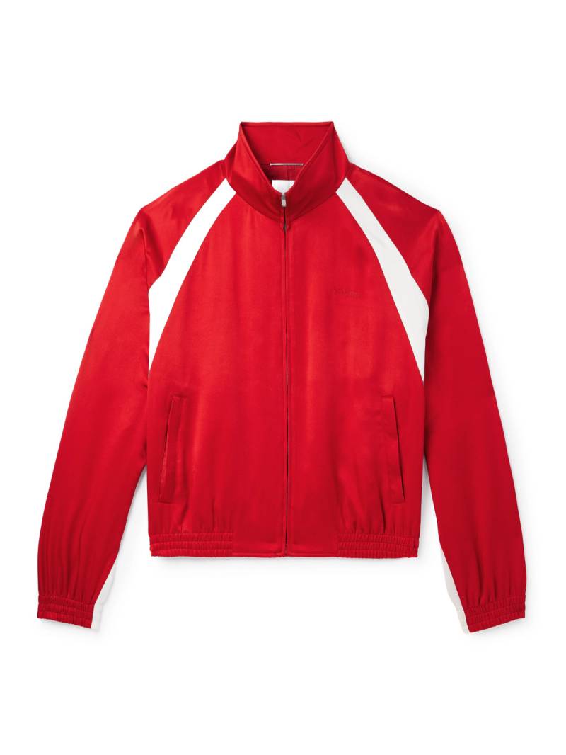 SAINT LAURENT - Striped Satin Track Jacket - Men - Red - IT 48 von SAINT LAURENT