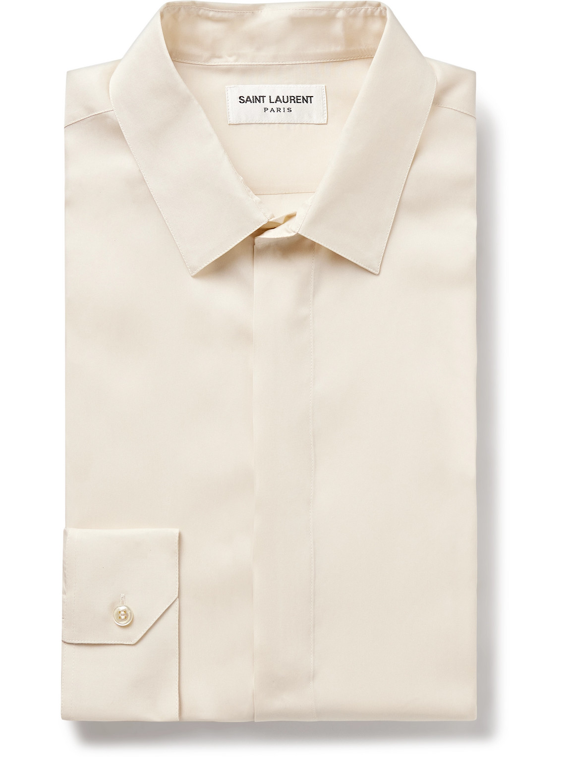 SAINT LAURENT - Twill Shirt - Men - Neutrals - 39 von SAINT LAURENT