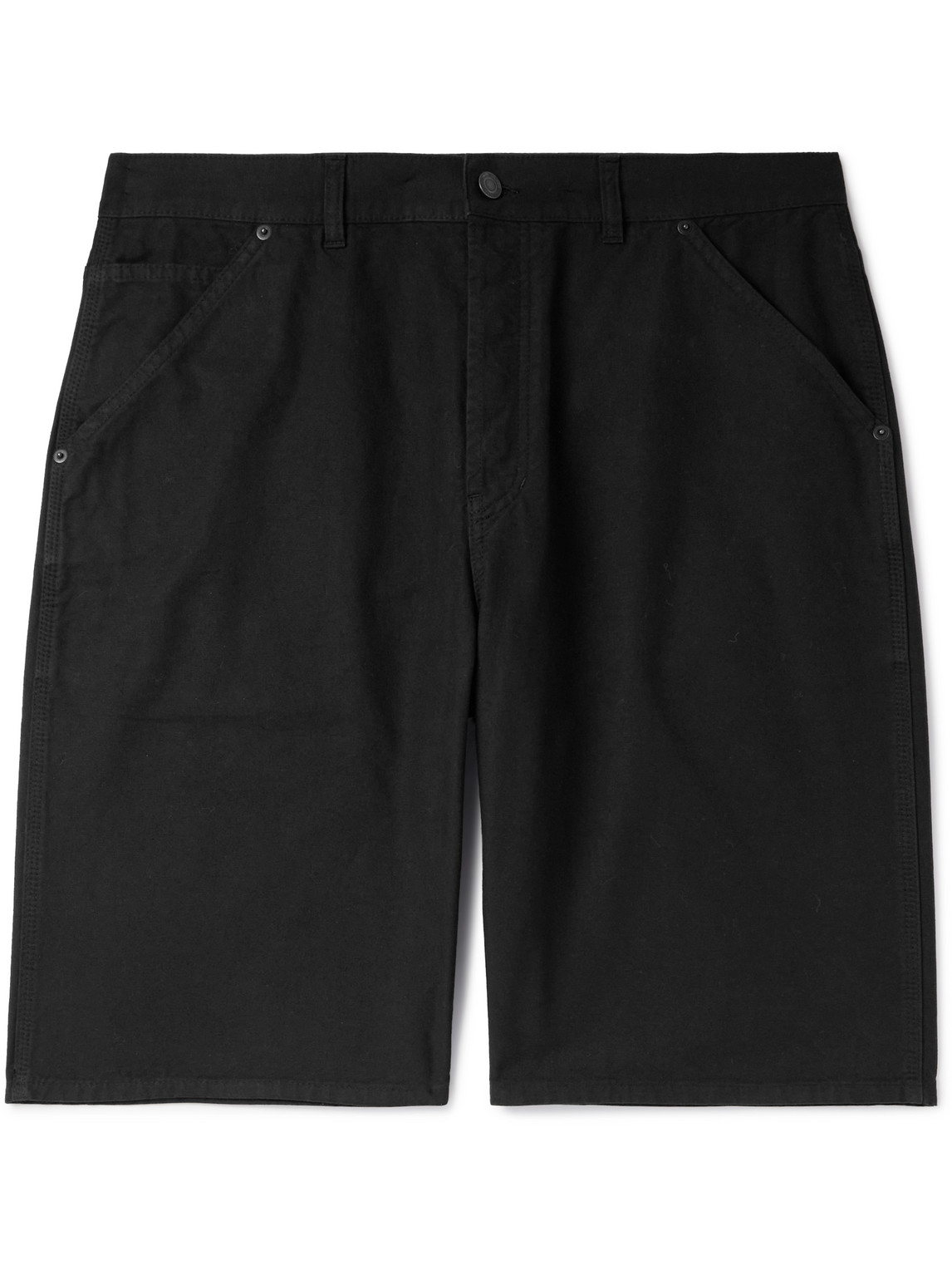 SAINT LAURENT - Wide-Leg Cotton-Canvas Shorts - Men - Black - UK/US 32 von SAINT LAURENT