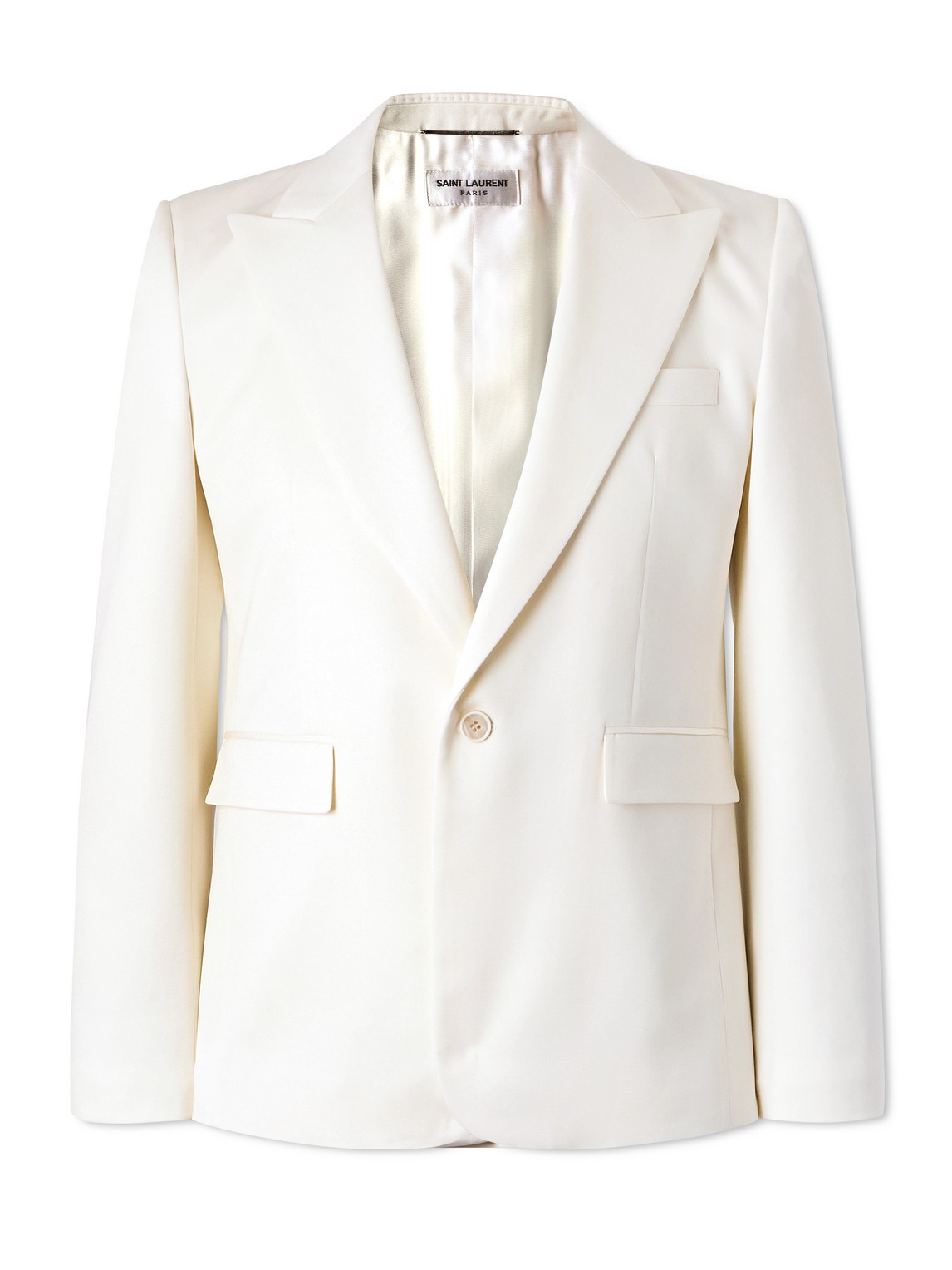 SAINT LAURENT - Wool-Gabardine Blazer - Men - White - IT 52 von SAINT LAURENT