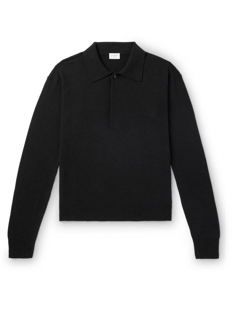 SAINT LAURENT - Wool Polo Sweater - Men - Black - L von SAINT LAURENT