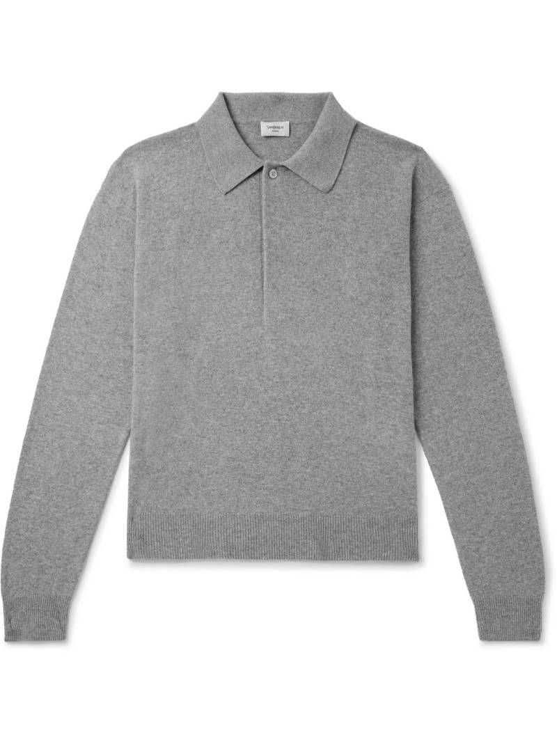SAINT LAURENT - Wool Polo Sweater - Men - Gray - XXL von SAINT LAURENT