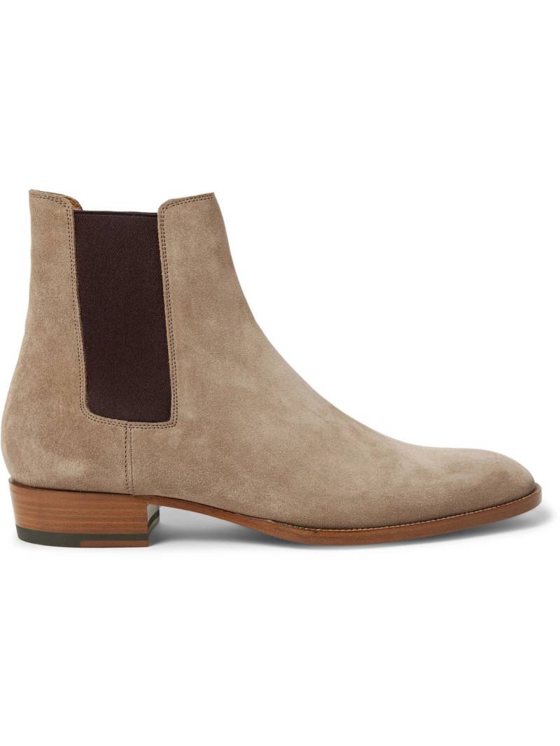 SAINT LAURENT - Wyatt 30 Suede Chelsea Boots - Men - Brown - EU 41.5 von SAINT LAURENT