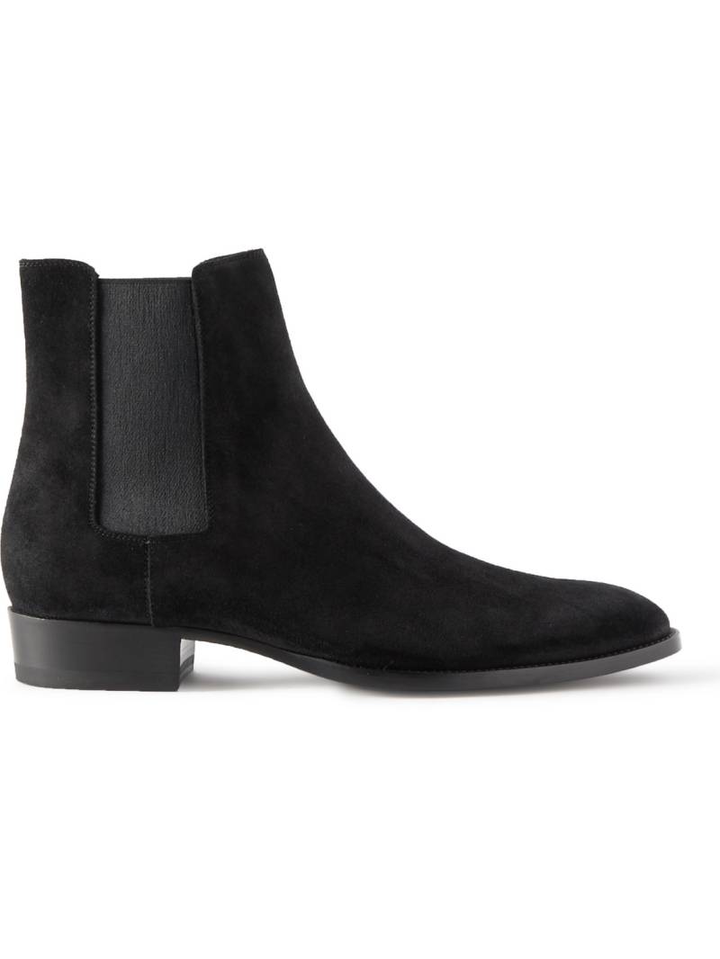 SAINT LAURENT - Wyatt Suede Chelsea Boots - Men - Black - EU 41.5 von SAINT LAURENT