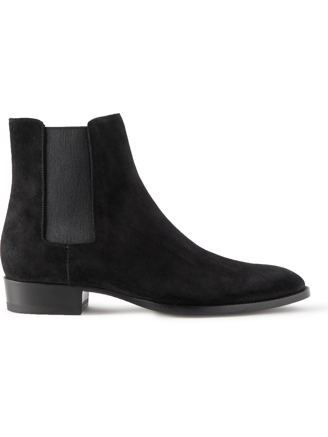 SAINT LAURENT - Wyatt Suede Chelsea Boots - Men - Black - EU 42.5 von SAINT LAURENT