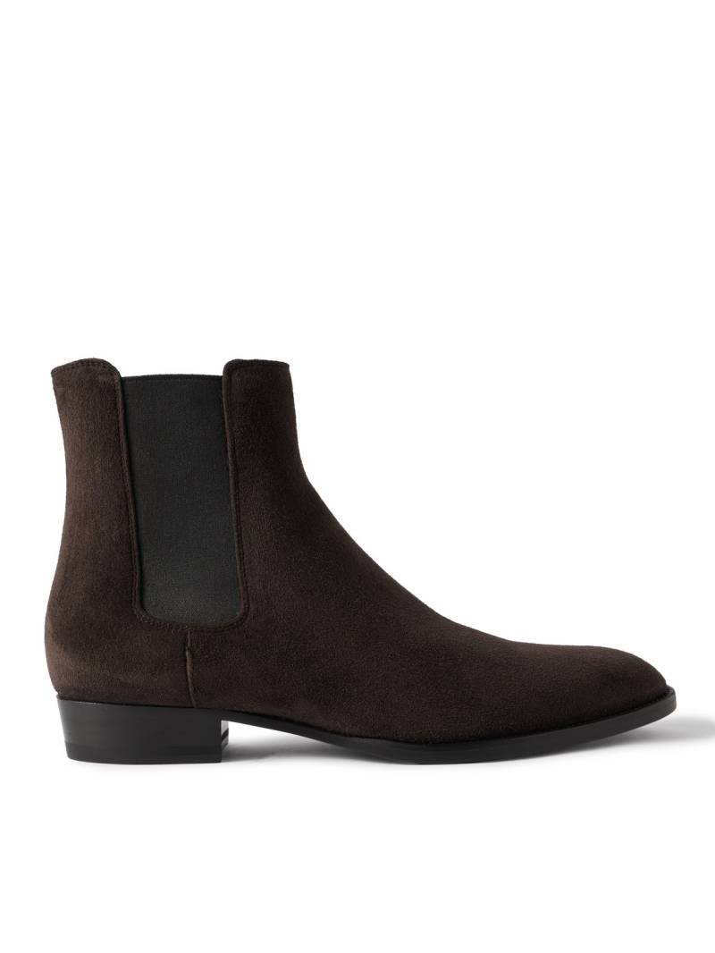 SAINT LAURENT - Wyatt Suede Chelsea Boots - Men - Brown - EU 41 von SAINT LAURENT