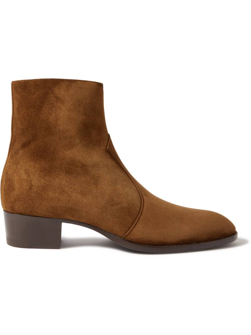 SAINT LAURENT - Wyatt Suede Chelsea Boots - Men - Brown - EU 43 von SAINT LAURENT
