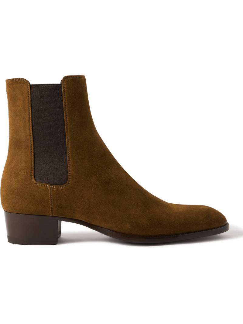 SAINT LAURENT - Wyatt Suede Chelsea Boots - Men - Brown - EU 45 von SAINT LAURENT