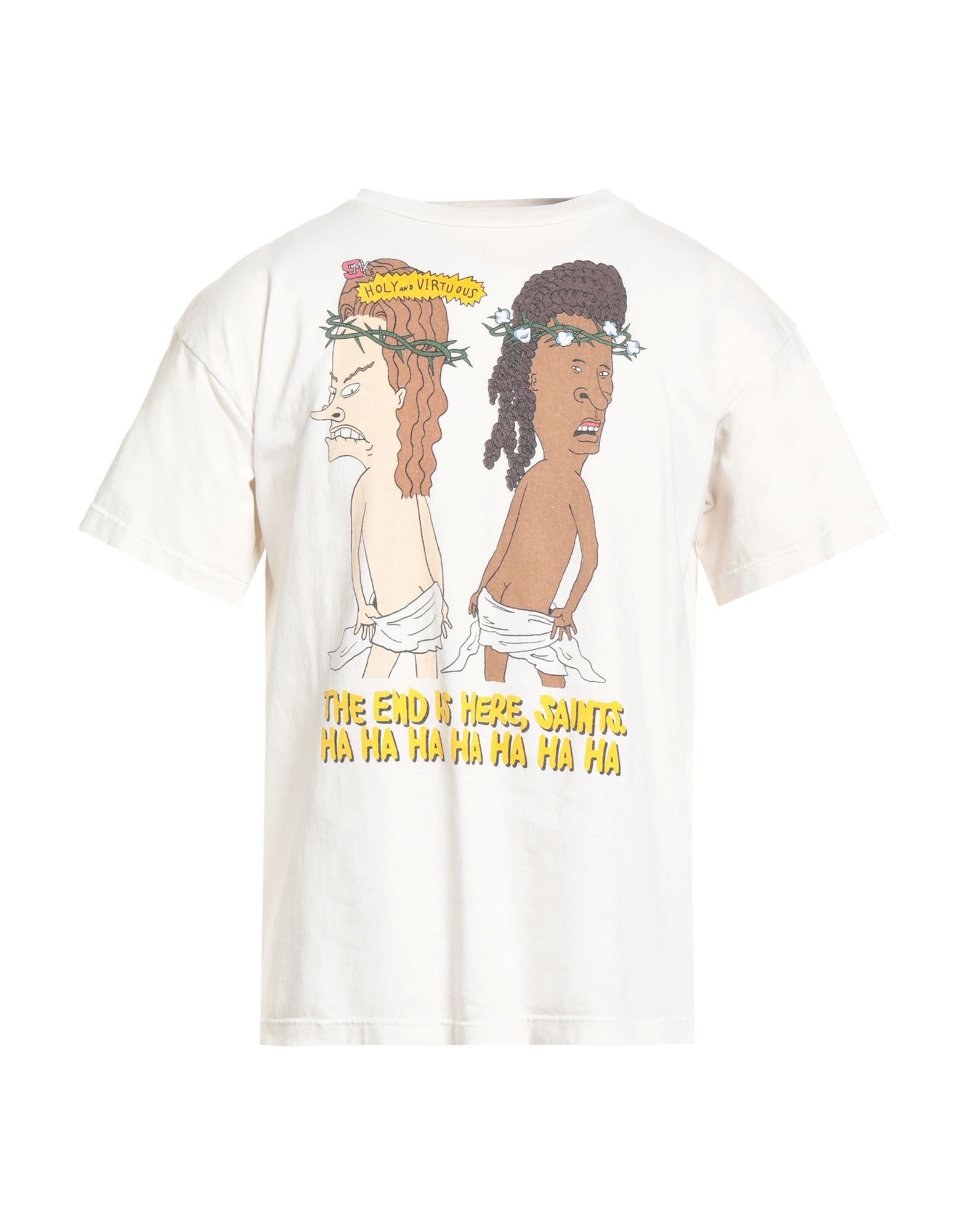 SAINT MICHAEL x DENIM TEARS T-shirts Herren Weiß von SAINT MICHAEL x DENIM TEARS