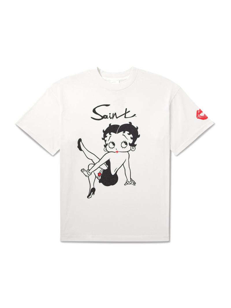 SAINT MXXXXXX - Betty Boop Cotton-Jersey T-Shirt - Men - White - XXL von SAINT MXXXXXX