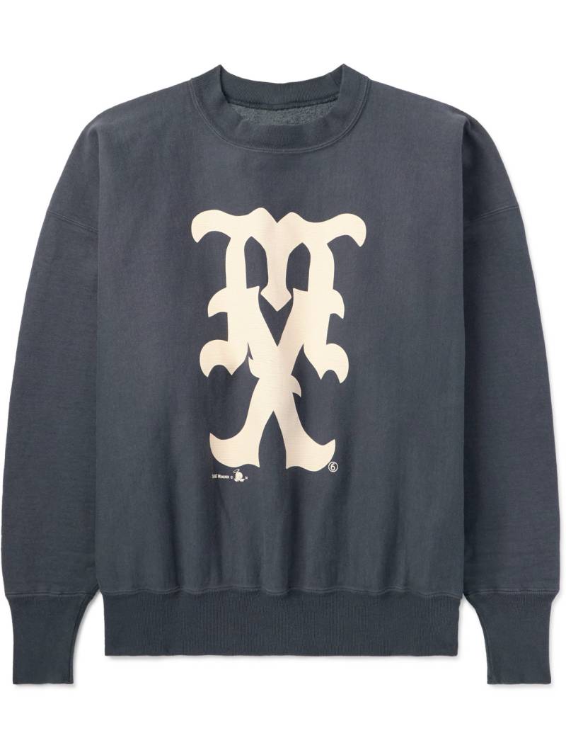 SAINT MXXXXXX - Logo-Print Cotton-Blend Jersey Sweatshirt - Men - Blue - XL von SAINT MXXXXXX