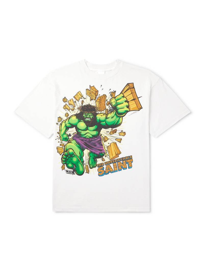 SAINT MXXXXXX - Printed Cotton-Jersey T-Shirt - Men - White - XXL von SAINT MXXXXXX