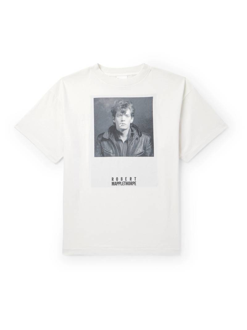 SAINT MXXXXXX - Robert Mapplethorpe Printed Cotton-Jersey T-Shirt - Men - White - XXL von SAINT MXXXXXX