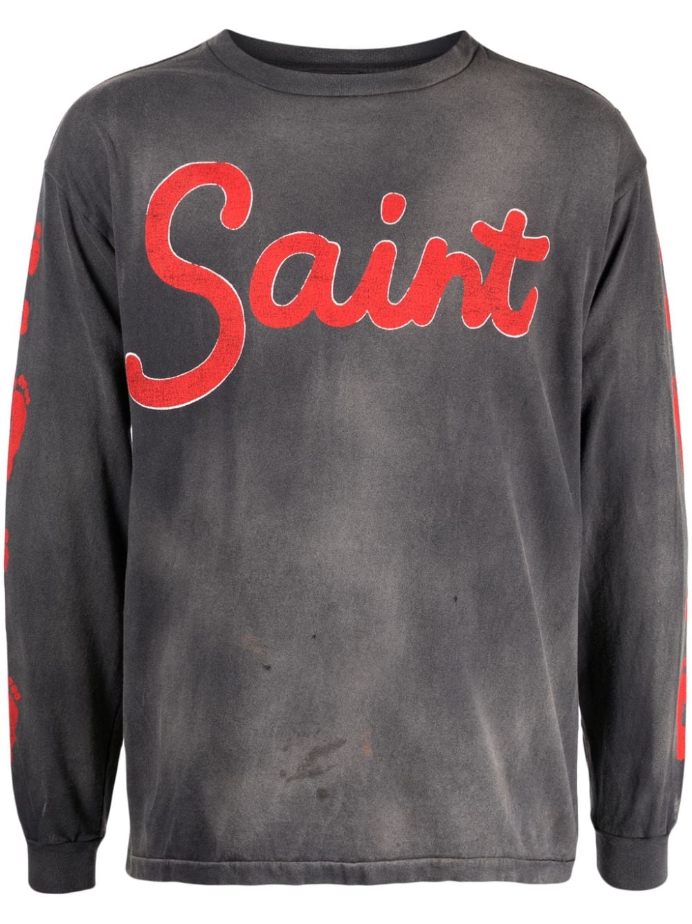 SAINT MXXXXXX T-Shirt im Distressed-Look - Grau von SAINT MXXXXXX