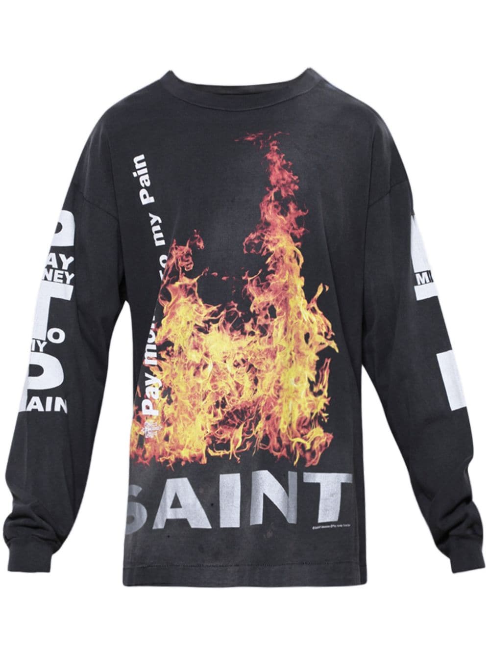 SAINT MXXXXXX Sweatshirt mit Flammen-Print - Schwarz von SAINT MXXXXXX