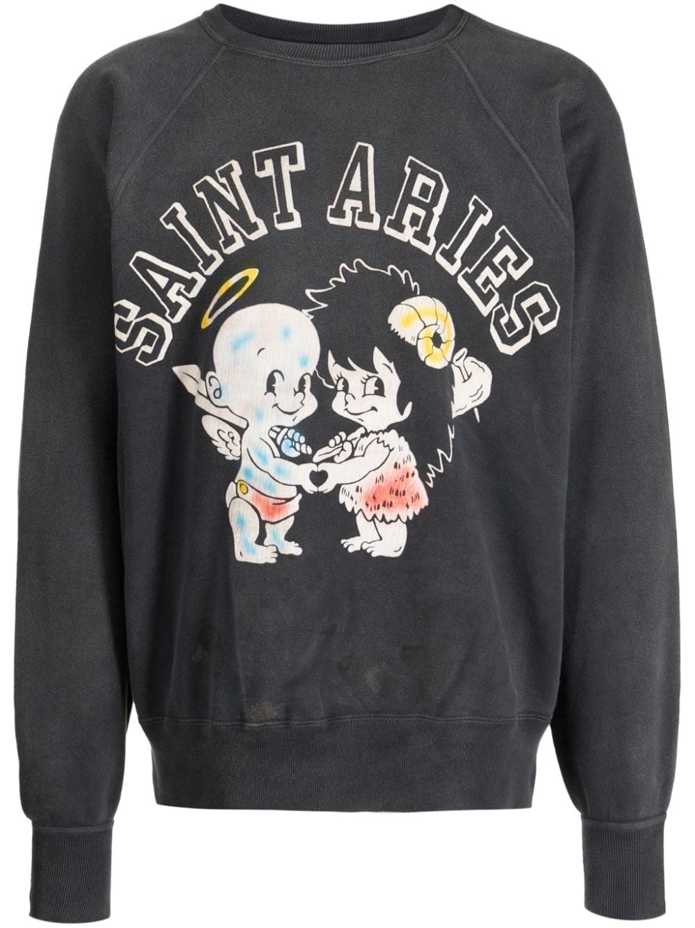 SAINT MXXXXXX logo-print cotton sweatshirt - Grau von SAINT MXXXXXX