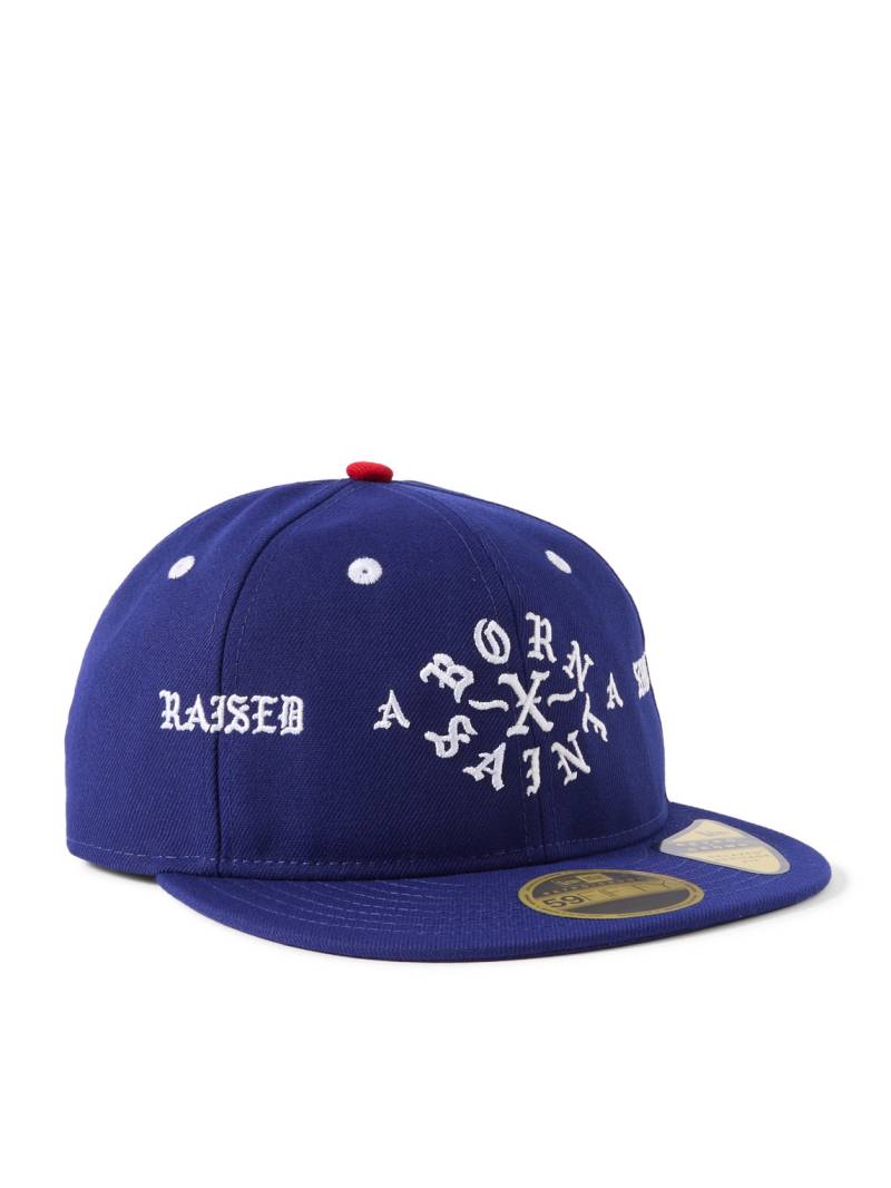 SAINT MXXXXXX - Born X Raised New Era Embroidered Canvas Trucker Cap - Men - Blue - 7 5/8 von SAINT MXXXXXX