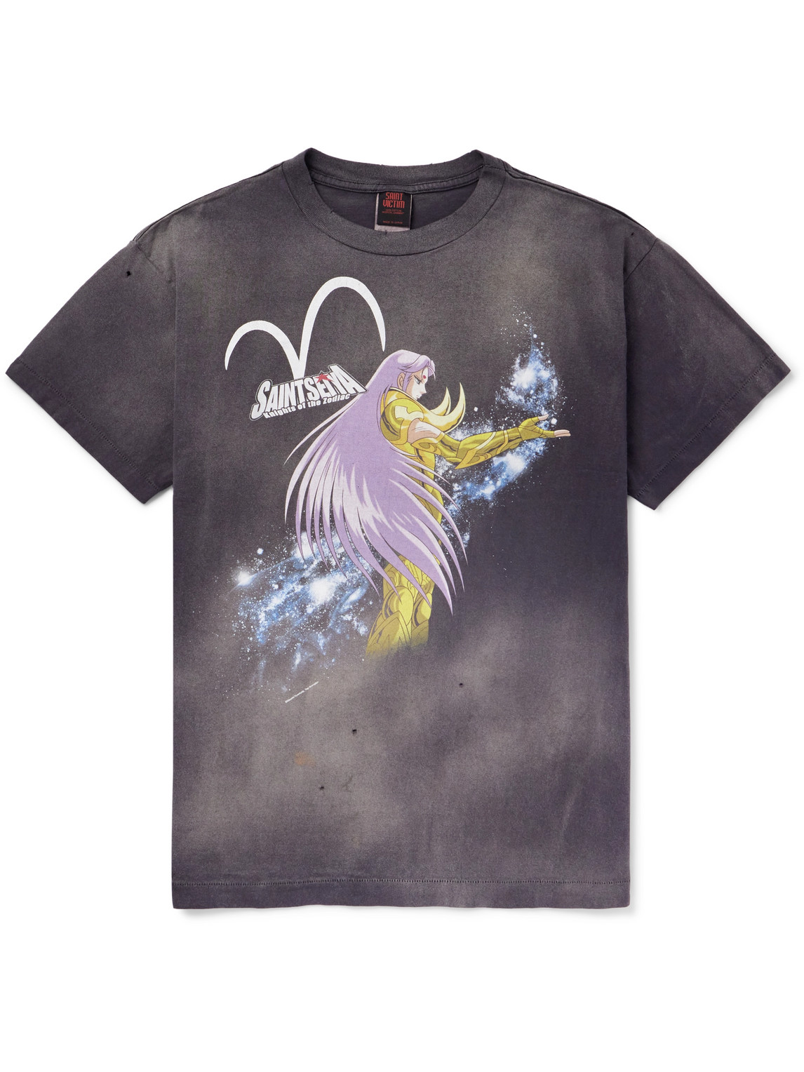 SAINT Mxxxxxx - Saint Seiya Printed Cotton-Jersey T-Shirt - Men - Gray - L von SAINT Mxxxxxx