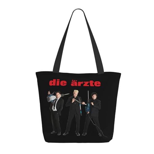 SAIOKSIT Frauen Arzte Rock Band Die Schultertasche Tüte großem Fassungsvermögen modernem Stil leichtgewichtig und haltbar ideal für Mädchen Mamas Freunde und Lehrerinnen. von SAIOKSIT