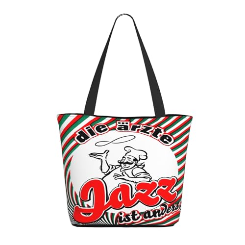 SAIOKSIT Frauen Arzte Rock Band Die Schultertasche Tüte großem Fassungsvermögen modernem Stil leichtgewichtig und haltbar ideal für Mädchen Mamas Freunde und Lehrerinnen. von SAIOKSIT