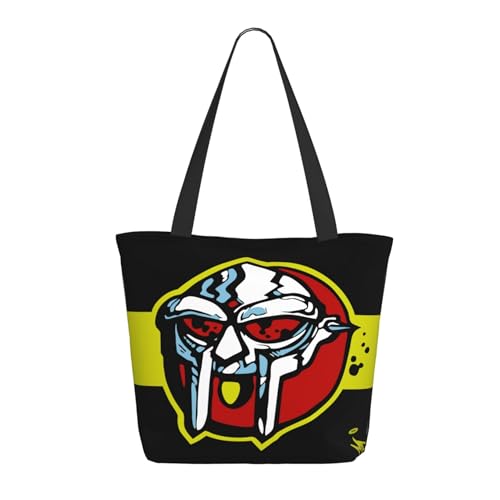 SAIOKSIT Frauen Doom Rapper MF Music Schultertasche Tüte großem Fassungsvermögen modernem Stil leichtgewichtig und haltbar ideal für Mädchen Mamas Freunde und Lehrerinnen. von SAIOKSIT