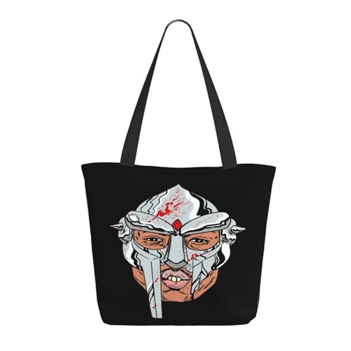 SAIOKSIT Frauen Doom Rapper MF Music Schultertasche Tüte großem Fassungsvermögen modernem Stil leichtgewichtig und haltbar ideal für Mädchen Mamas Freunde und Lehrerinnen. von SAIOKSIT