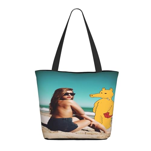 SAIOKSIT Frauen Doom Rapper MF Music Schultertasche Tüte großem Fassungsvermögen modernem Stil leichtgewichtig und haltbar ideal für Mädchen Mamas Freunde und Lehrerinnen. von SAIOKSIT