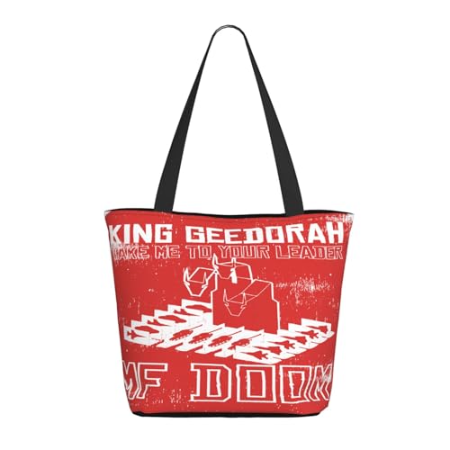 SAIOKSIT Frauen Doom Rapper MF Music Schultertasche Tüte großem Fassungsvermögen modernem Stil leichtgewichtig und haltbar ideal für Mädchen Mamas Freunde und Lehrerinnen. von SAIOKSIT