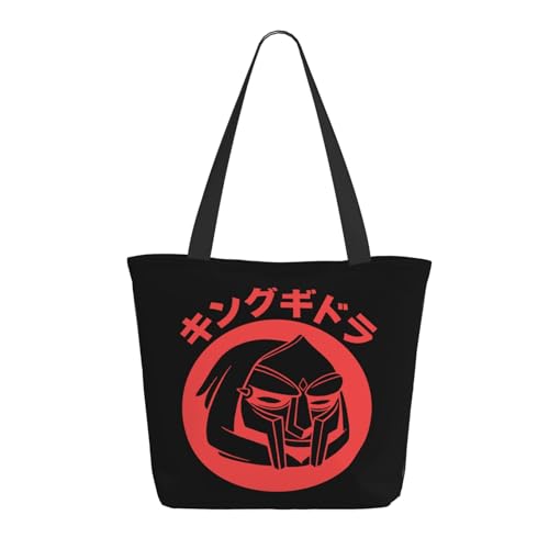 SAIOKSIT Frauen Doom Rapper MF Music Schultertasche Tüte großem Fassungsvermögen modernem Stil leichtgewichtig und haltbar ideal für Mädchen Mamas Freunde und Lehrerinnen. von SAIOKSIT