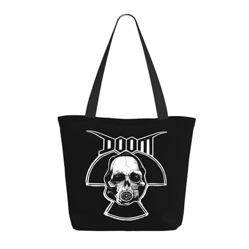 SAIOKSIT Frauen Doom Rapper MF Music Schultertasche Tüte großem Fassungsvermögen modernem Stil leichtgewichtig und haltbar ideal für Mädchen Mamas Freunde und Lehrerinnen. von SAIOKSIT