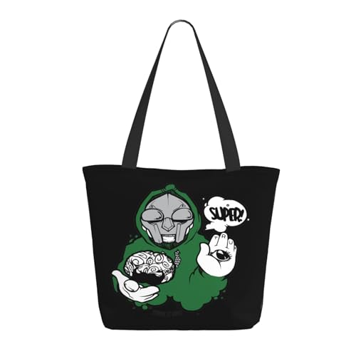SAIOKSIT Frauen MF Rapper Music Doom Schultertasche Tüte großem Fassungsvermögen modernem Stil leichtgewichtig und haltbar ideal für Mädchen Mamas Freunde und Lehrerinnen. von SAIOKSIT