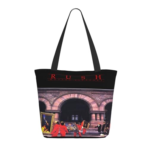 SAIOKSIT Frauen Music Rock Band Schultertasche Tüte großem Fassungsvermögen modernem Stil leichtgewichtig und haltbar ideal für Mädchen Mamas Freunde und Lehrerinnen. von SAIOKSIT