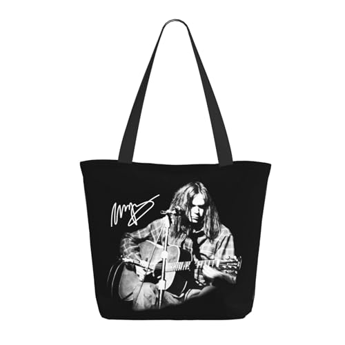 SAIOKSIT Frauen Neil Rock Band Young Schultertasche Tüte großem Fassungsvermögen modernem Stil leichtgewichtig und haltbar ideal für Mädchen Mamas Freunde und Lehrerinnen. von SAIOKSIT