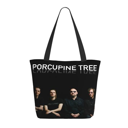 SAIOKSIT Frauen Porcupine Rock Band Tree Schultertasche Tüte großem Fassungsvermögen modernem Stil leichtgewichtig und haltbar ideal für Mädchen Mamas Freunde und Lehrerinnen. von SAIOKSIT