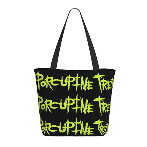 SAIOKSIT Frauen Tree Rock Band Porcupine Schultertasche Tüte großem Fassungsvermögen modernem Stil leichtgewichtig und haltbar ideal für Mädchen Mamas Freunde und Lehrerinnen. von SAIOKSIT