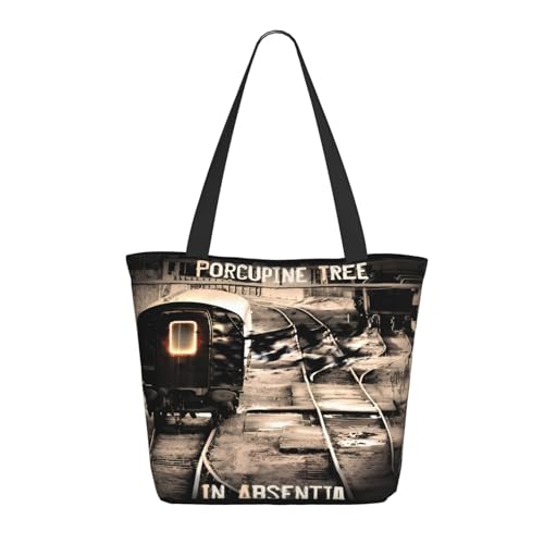 SAIOKSIT Frauen Tree Rock Band Porcupine Schultertasche Tüte großem Fassungsvermögen modernem Stil leichtgewichtig und haltbar ideal für Mädchen Mamas Freunde und Lehrerinnen. von SAIOKSIT